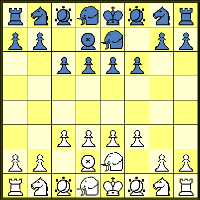 Initial Setup for Shatranj Kamil (64)